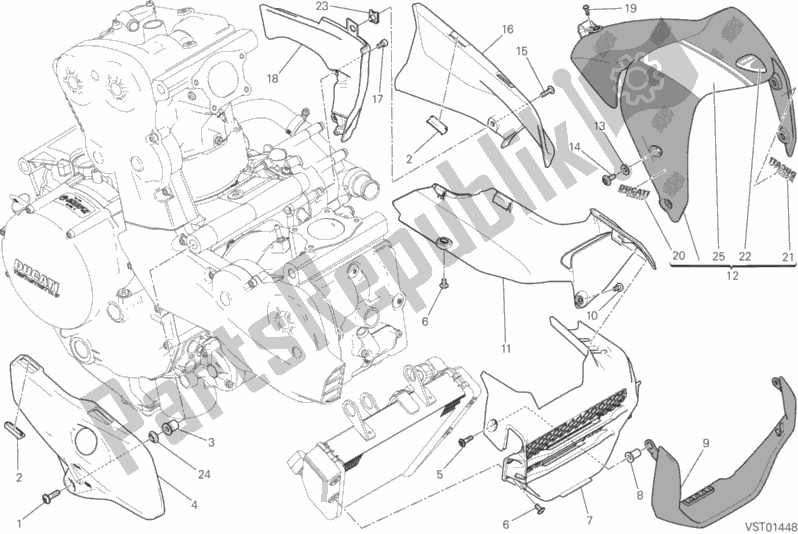 Wszystkie części do Pó? Owiewki Ducati Monster 1200 S Stripes 2016